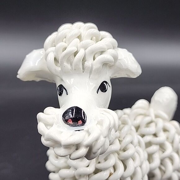 VTG Spaghetti Art French Male Poodle Dog Ceramic MCM Italy Anthropomorphic - Picture 2 of 12